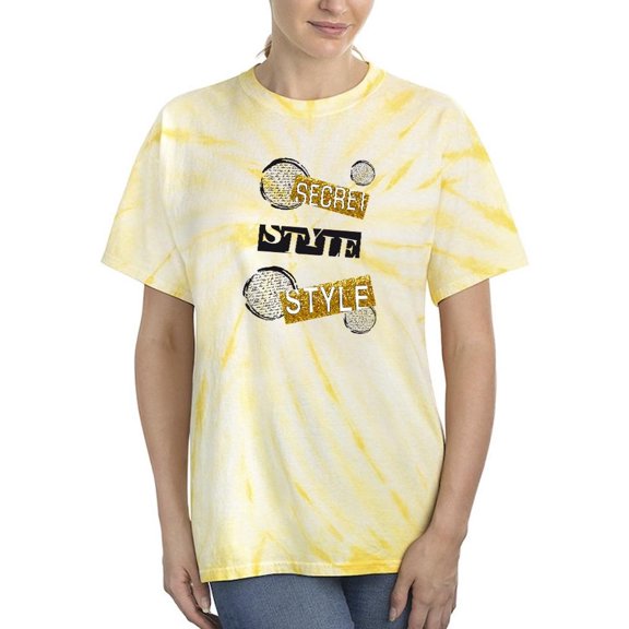 Secret Style Golden Glitter Tie Dye Cyclone Women -Image by Shutterstock, Female XX-Large