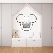 Secret of Success Mickey Quote Disney Cartoon Quotes Wall Sticker Art Decal for Girls Boys Room Bedroom Nursery Kindergarten House Fun Home Decor Stickers Wall Art Vinyl Decoration Size (40x40 inch)