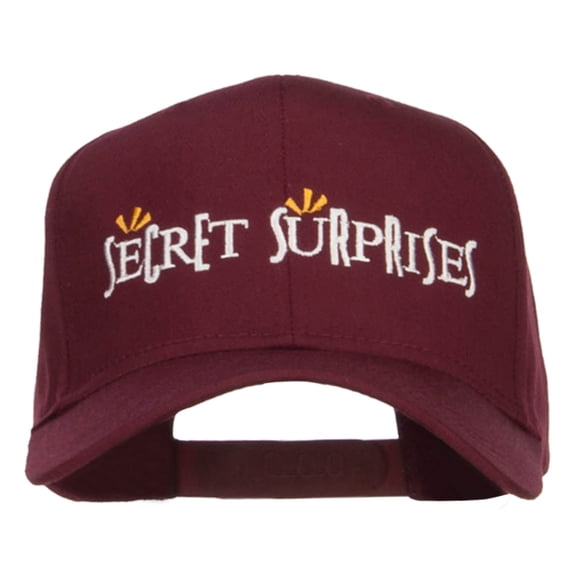Secret Surprises Embroidered High Profile Cap - Maroon OSFM