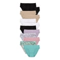 thumbnail image 1 of Secret Treasures Women's Casual Bikini Polyester Spandex Panty, Multicolor 12-Pack, 1 of 2