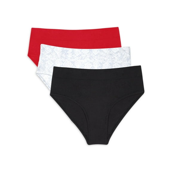 Secret Treasures Briefs High Cut Printed Panty (Women's), 3 Pack