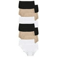 thumbnail image 1 of Secret Treasures Women's Briefs Silhouette Polyester Spandex Panty, Black 12-Pack, 1 of 2