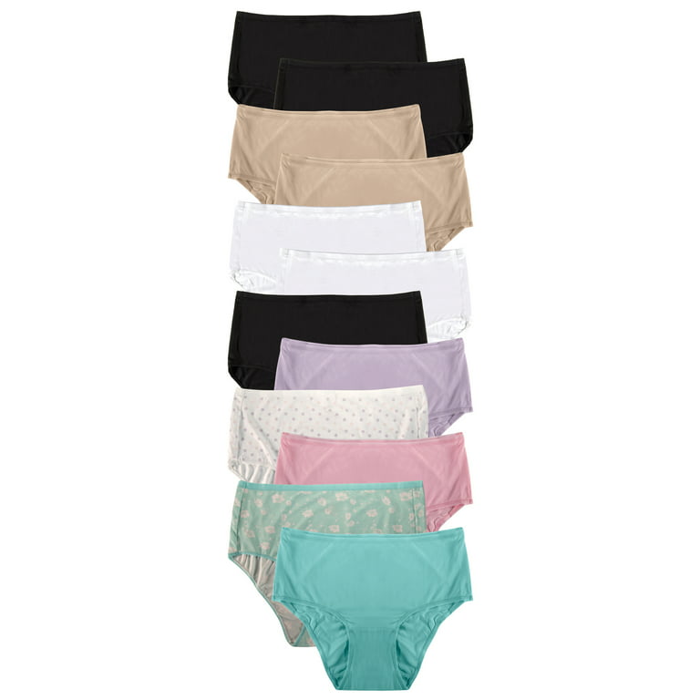 Secret Treasures Briefs Silhouette Polyester Spandex Panty (Women's) 12 Pack  