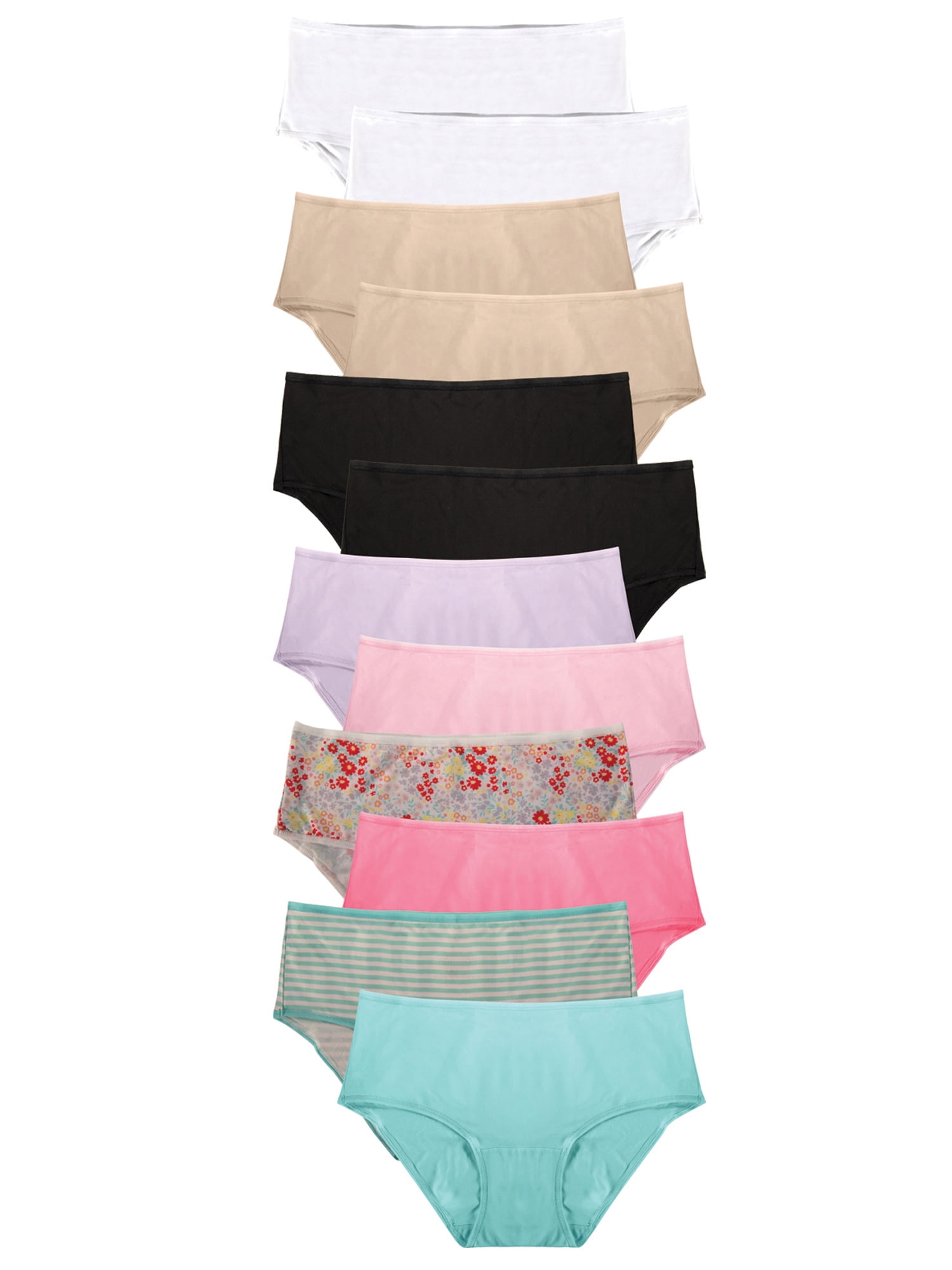 Secret Treasures Cheeky Silhouette Polyester Spandex Panty (Women's) 12 Pack  