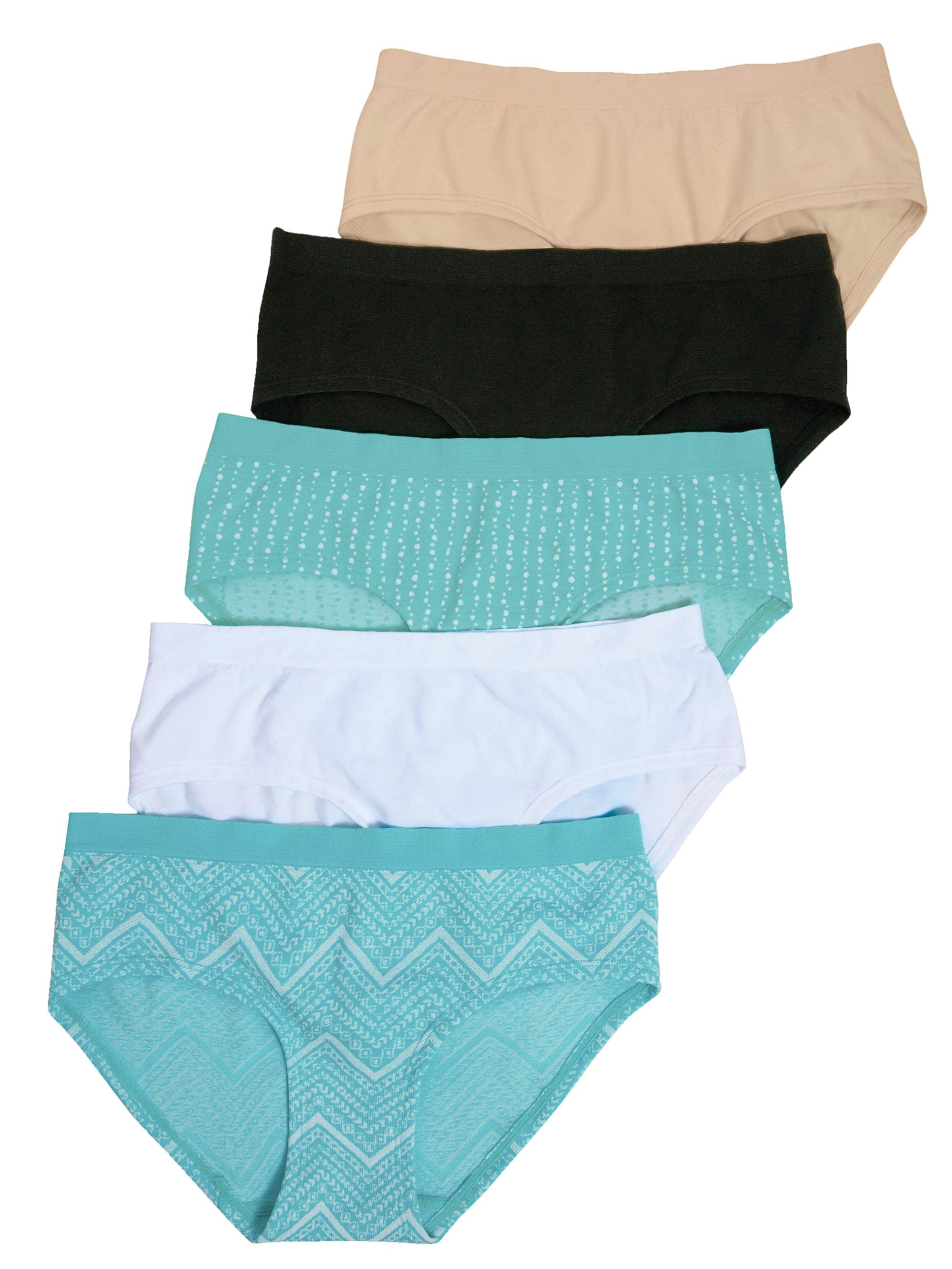 Secret Treasures Girls Hipster Underwear, 5 Pack Panties (Little