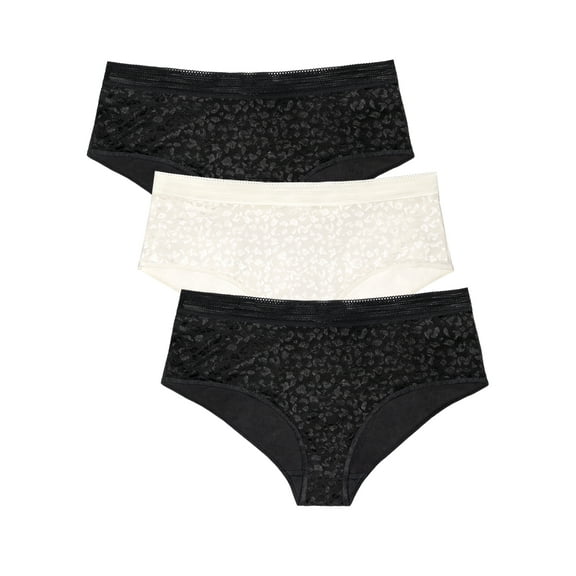 Secret Treasures Hipster Leopard Print Everyday Special Occasion Panty (Women's) 3 Pack