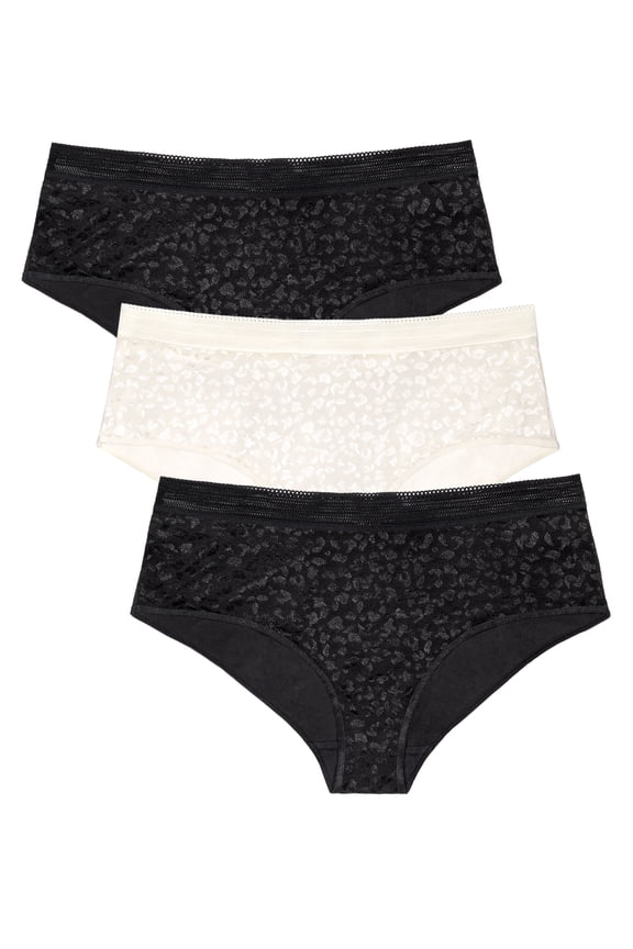Hipster Leopard Print Everyday Special Occasion Panty (Women's) 3 Pack