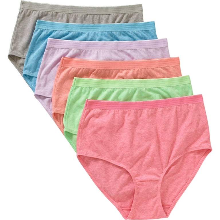 Secret Treasures Ladies 100% Cotton Brief Panty, 6 pack