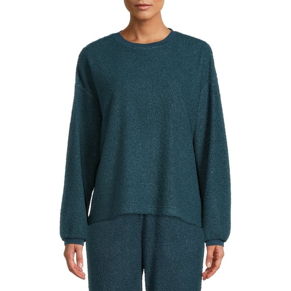 Secret Treasures Long Sleeve Crew Neck Solid Womens Top