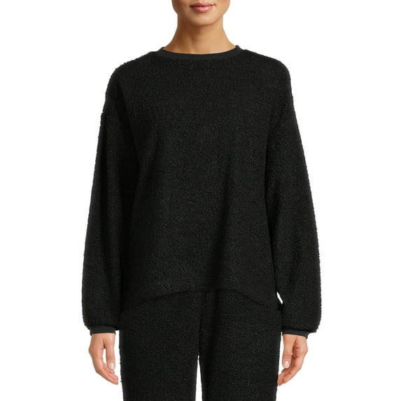 Secret Treasures Long Sleeve Crew Neck Solid Womens Top