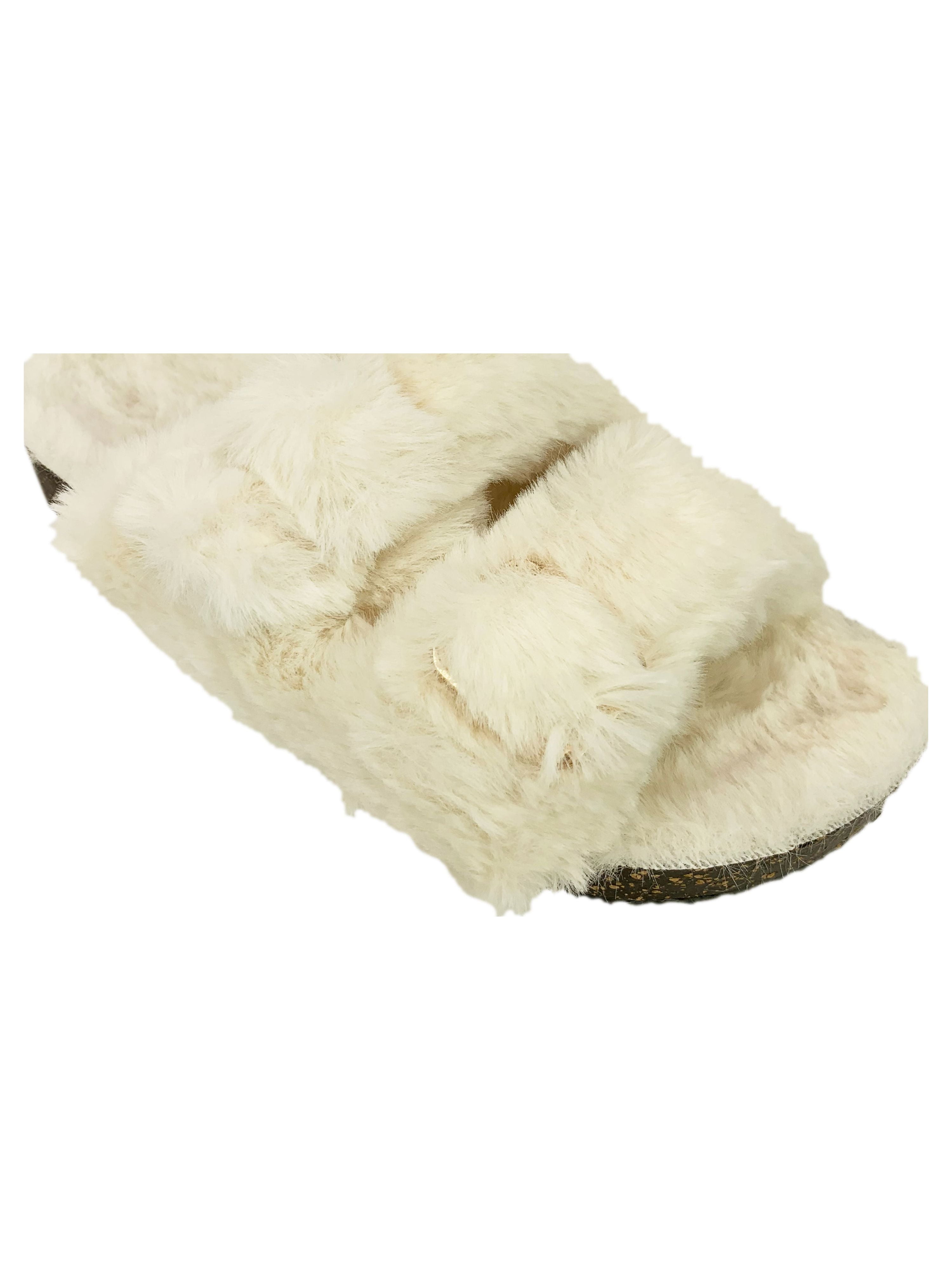 Bergman Kelly Women's Fuzzy Faux Fur Slide Slippers, Starlet Collection -  Scuff Style (US Company) 
