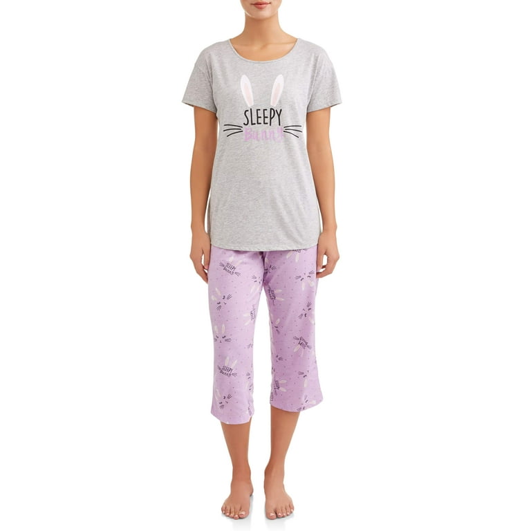 HUE Paradise Tee and Capri Pajama 2-piece Set - 20326372