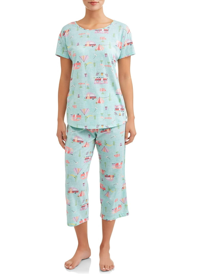 Secret Treasures Capri Pajama Set Cotton/Polyester Fabric