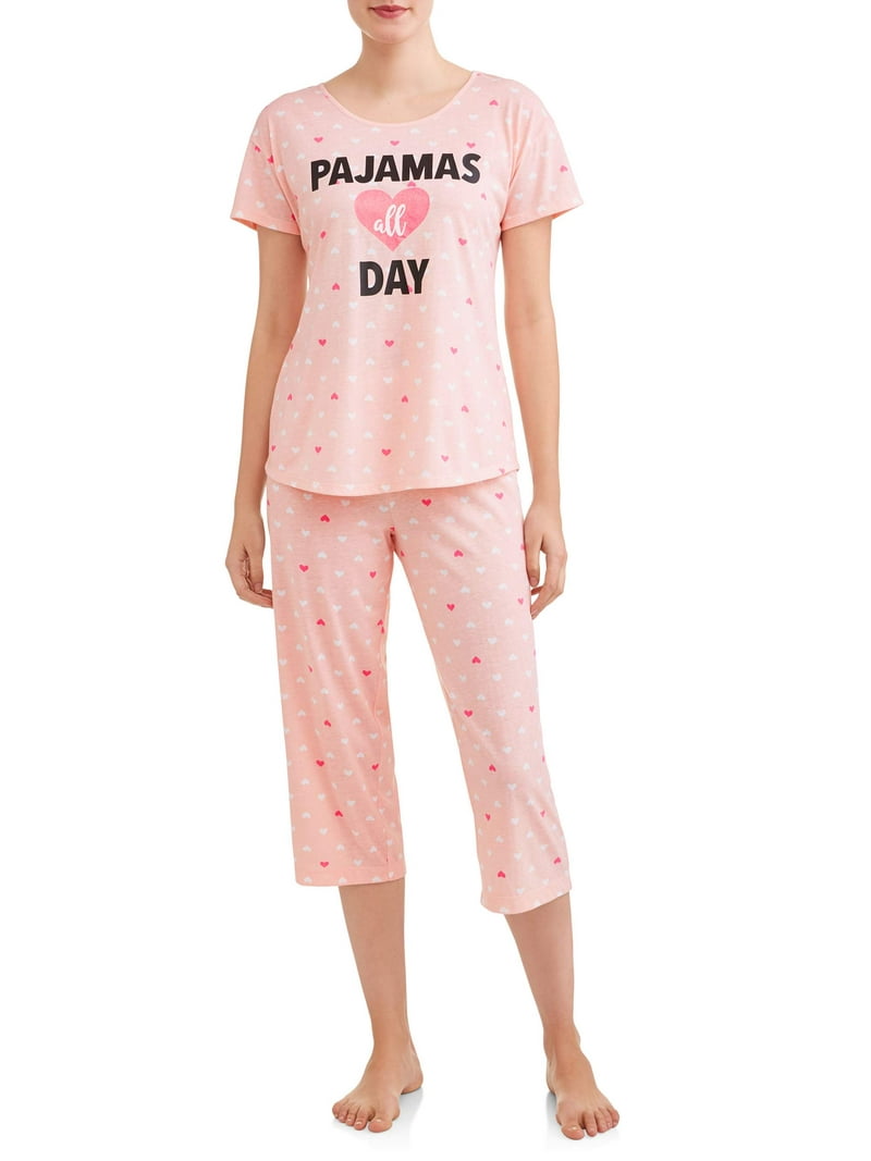 Secret Treasures Short Sleeve Capri Pajama Set Sleepwear