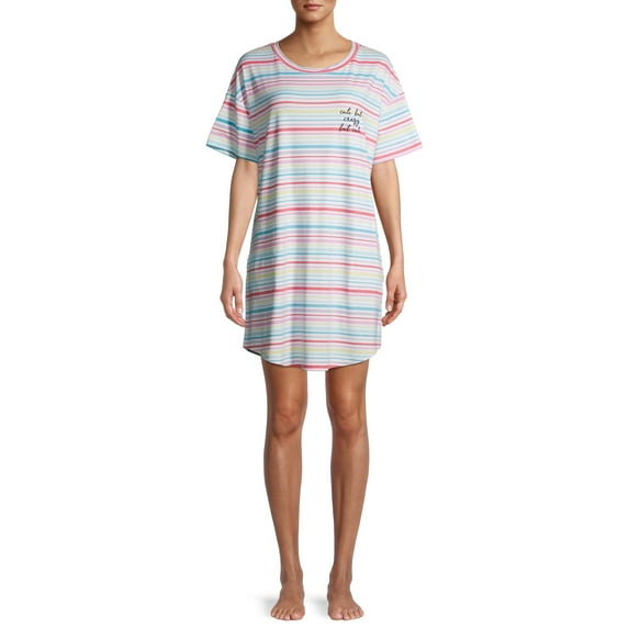 Secret Treasures Short Sleeve Crew Neck Super Soft Sleepshirt (Women's) 1 Pack