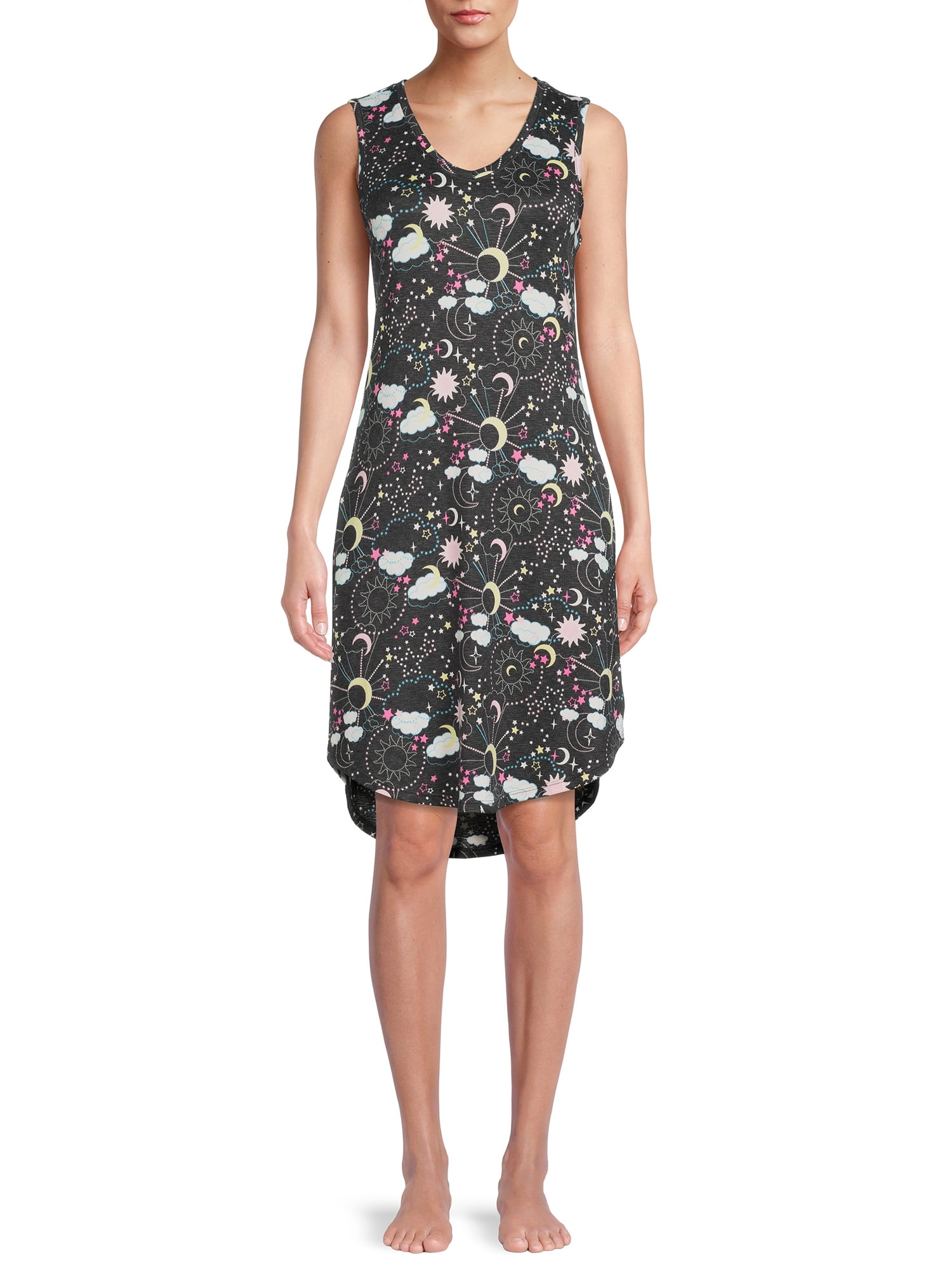 Secret Treasures Sleeveless Scoop Neck Printed Sleepshirt (Women's or ...