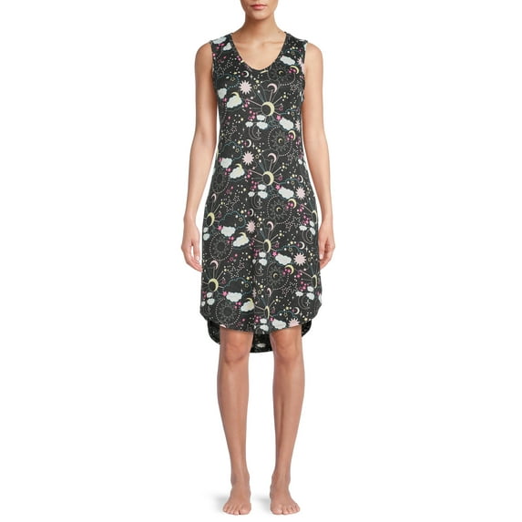 Secret Treasures Sleeveless Scoop Neck Printed Sleepshirt (Women's or Women's Plus) 1 Pack