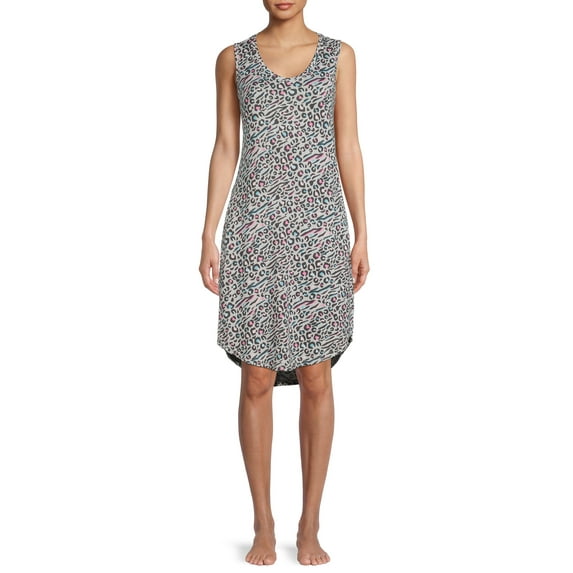 Secret Treasures Sleeveless Scoop Neck Printed Sleepshirt (Women's or Women's Plus) 1 Pack