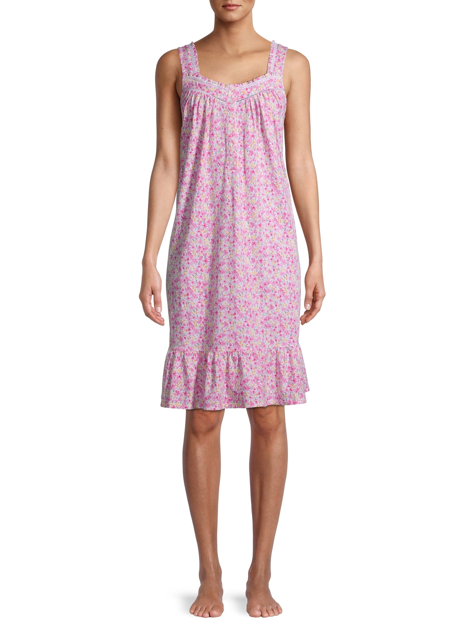 Secret Treasures Sleeveless Sweetheart Neckline Floral Nightgown (Women's or Women's Plus) 1