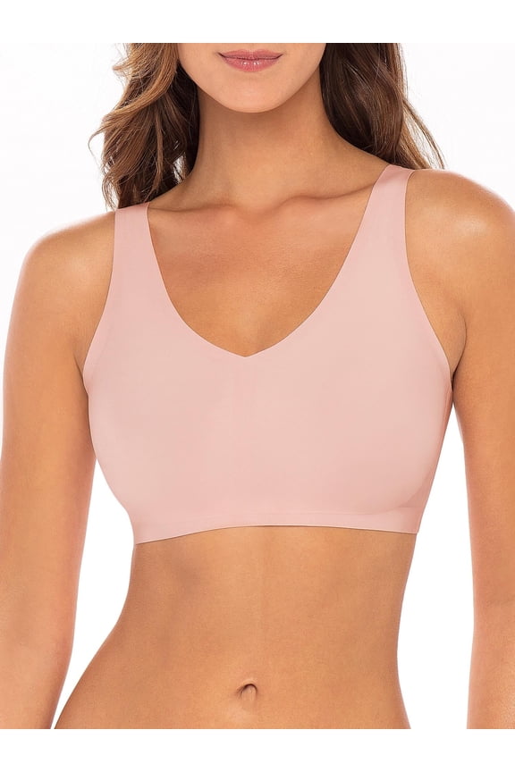 Wire-Free Bonded V-Neck Bra with Removeable Pads, Sizes S-XXL