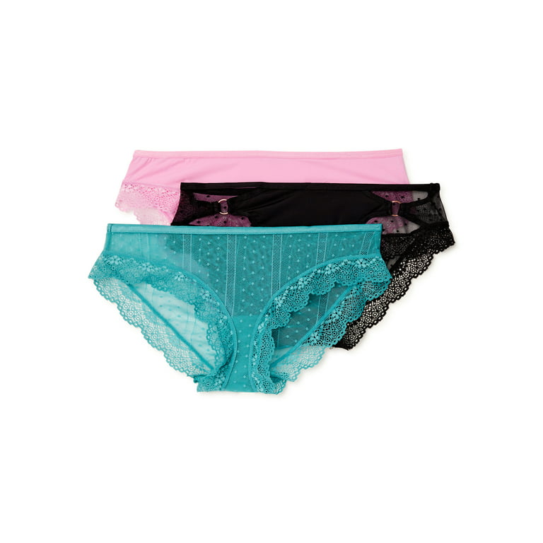 Secret Treasures Women's Bikini Panties, 3-Pack 
