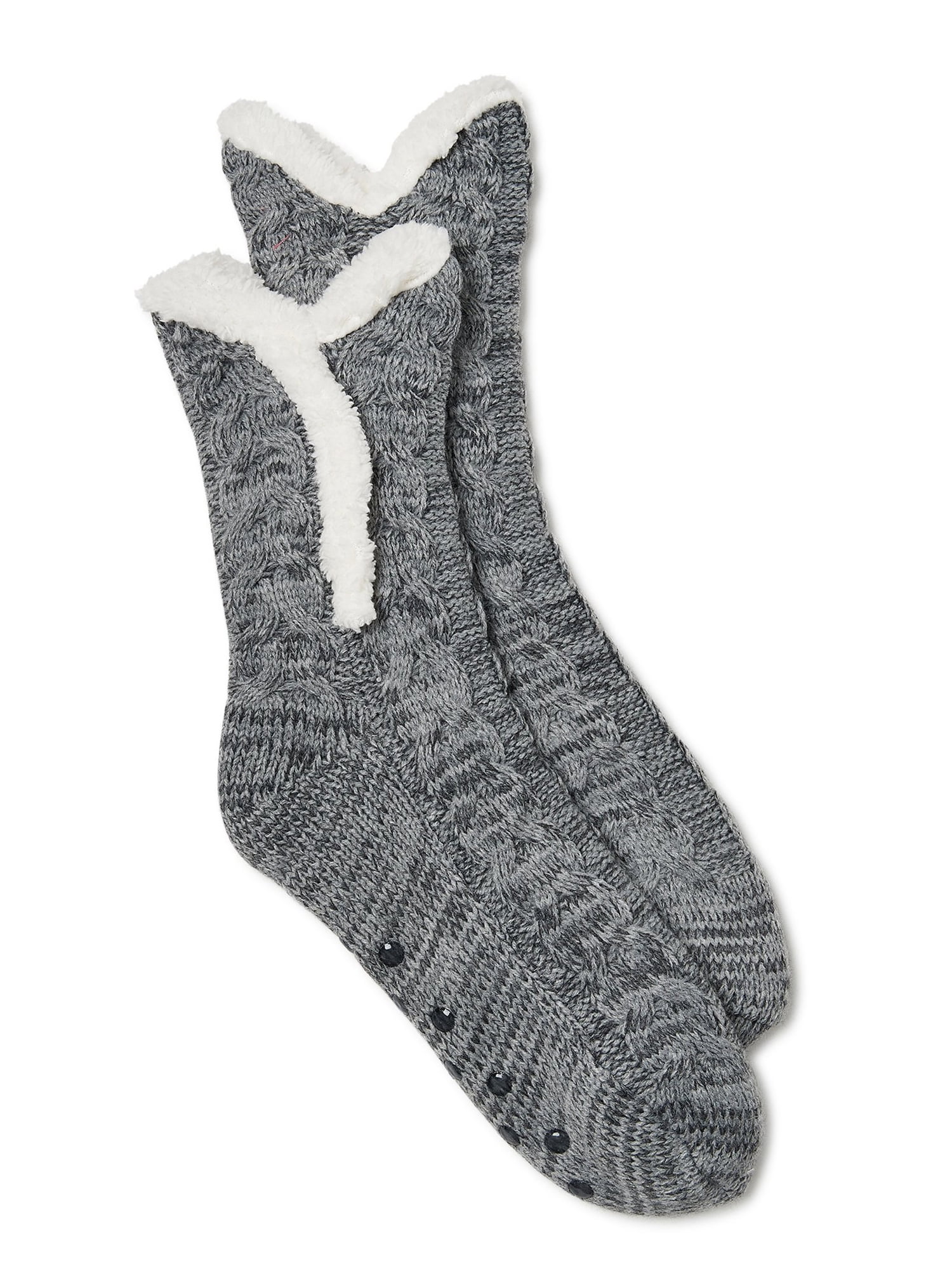 Secret Treasures Women's Cable Knit Colossal Cozy Slipper Socks, 1Pack