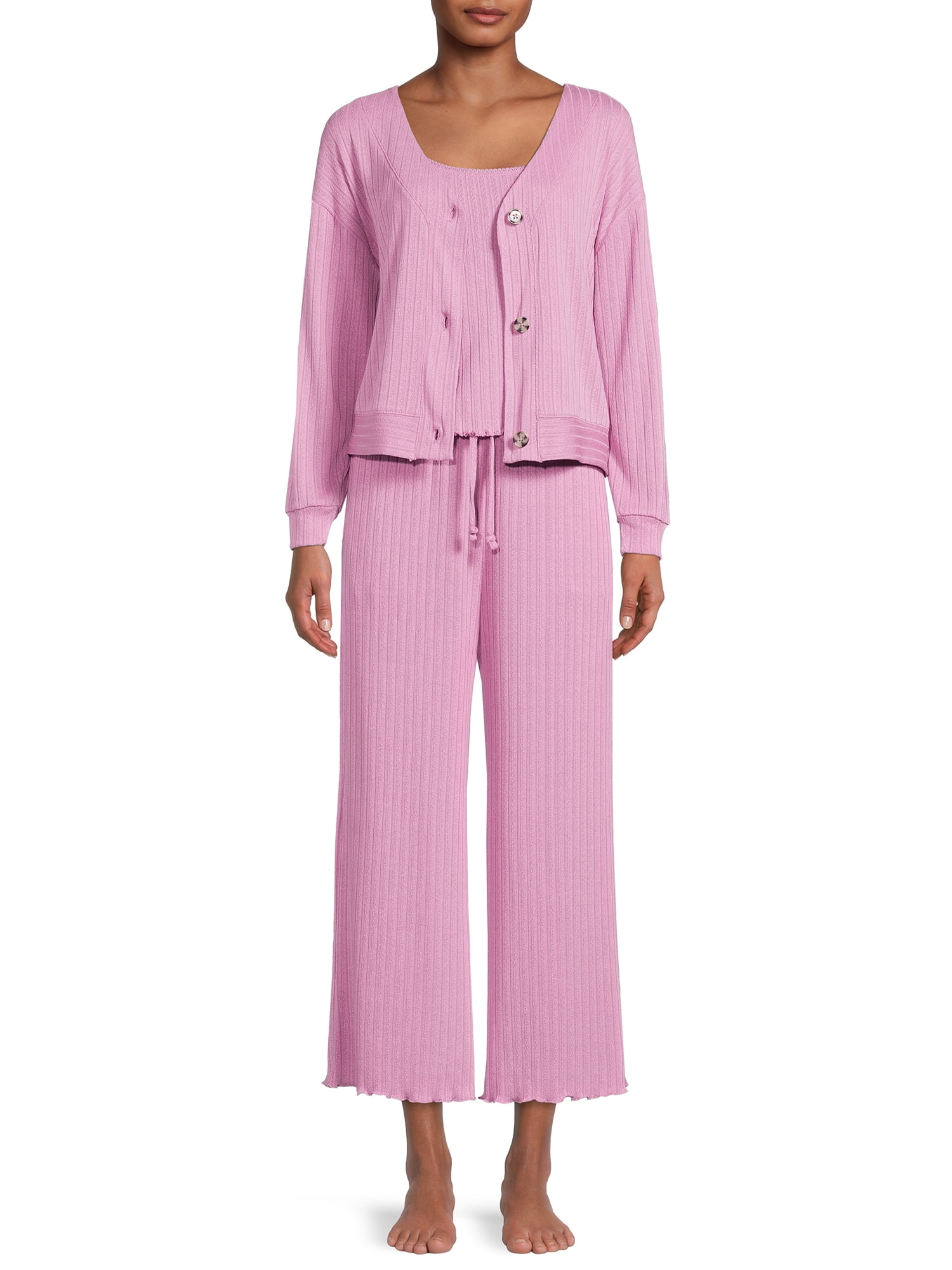 Secret Treasures Women's Cardigan and Cami Top Sleep Set, 2-Piece