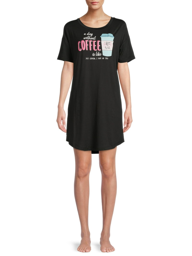 Secret Treasures Women's Cozy Sleep Shirt Tee, Relaxed Fit
