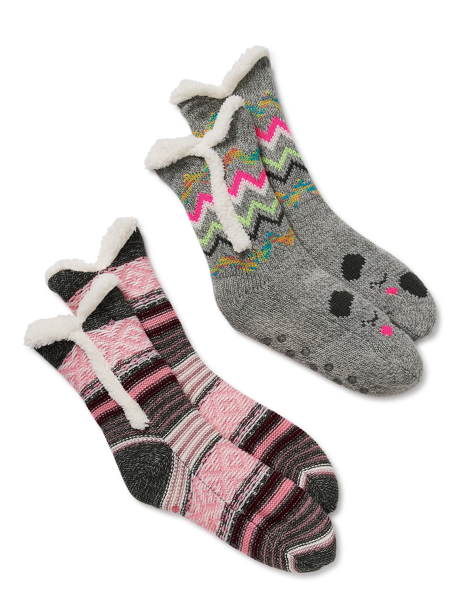 Secret Treasures Women's Colossal Cozy Slipper Socks, 2Pack