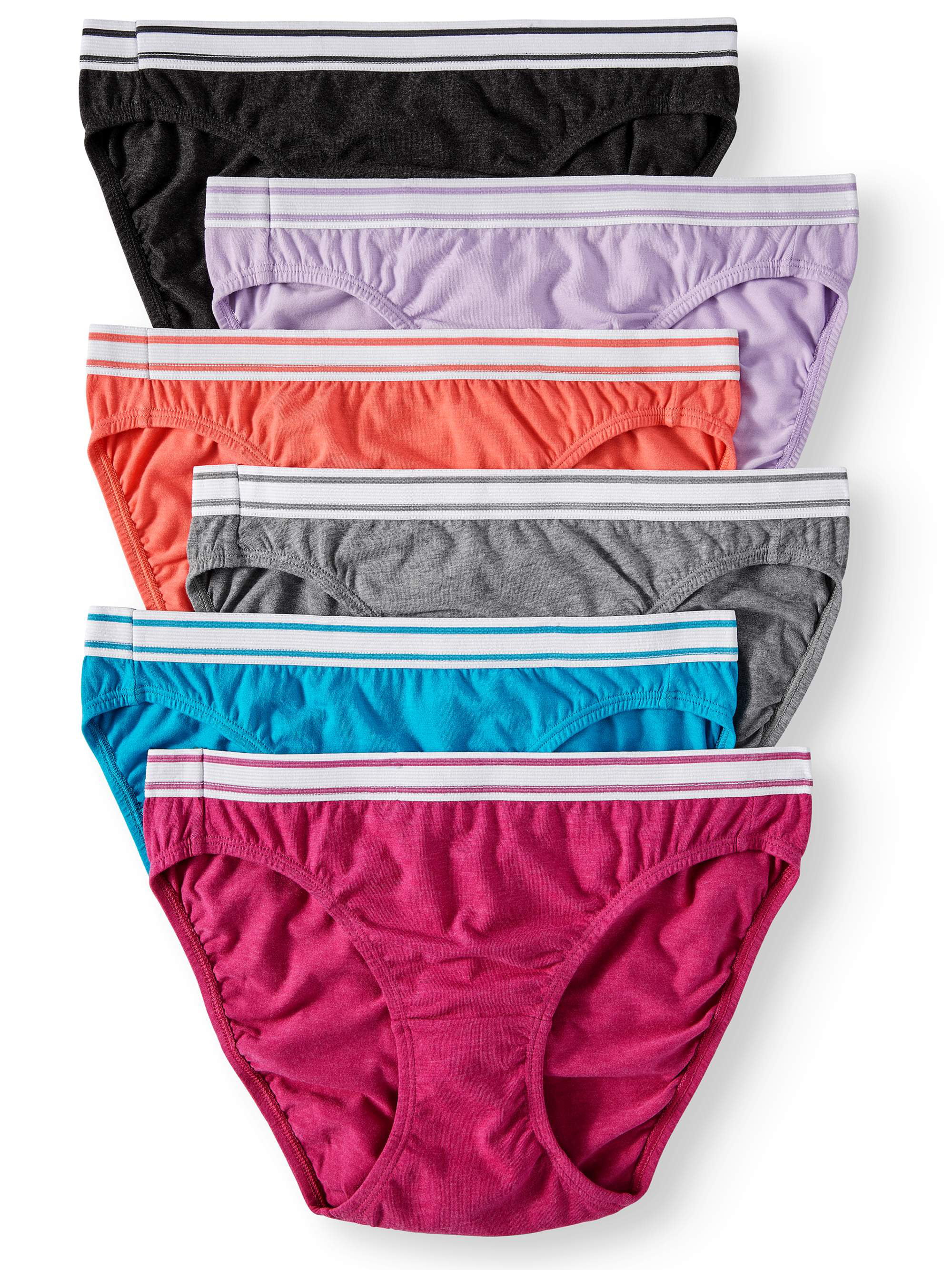 Secret Treasures Women's Cotton Stretch String Bikini Panties, 6-Pack 