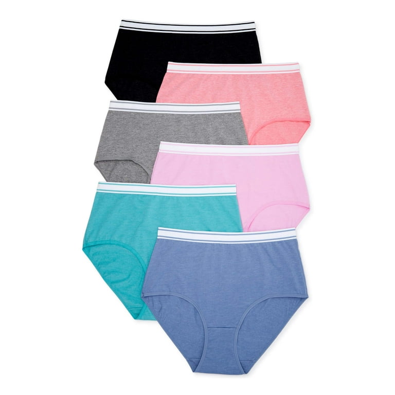 Secret treasures women's cotton heather bikini panties, 6-pack