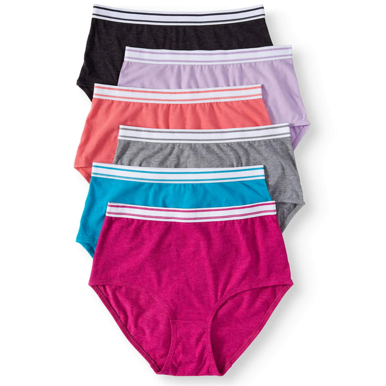 Secret Treasures Women's Cotton Stretch Bikini Panties, 6-Pack 