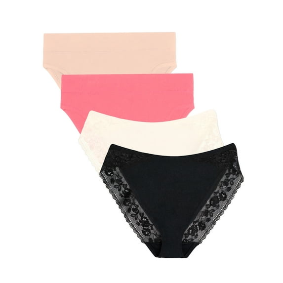 Secret Treasures Women's Favorite Super-Stretch Brief Panty, 4-Pack