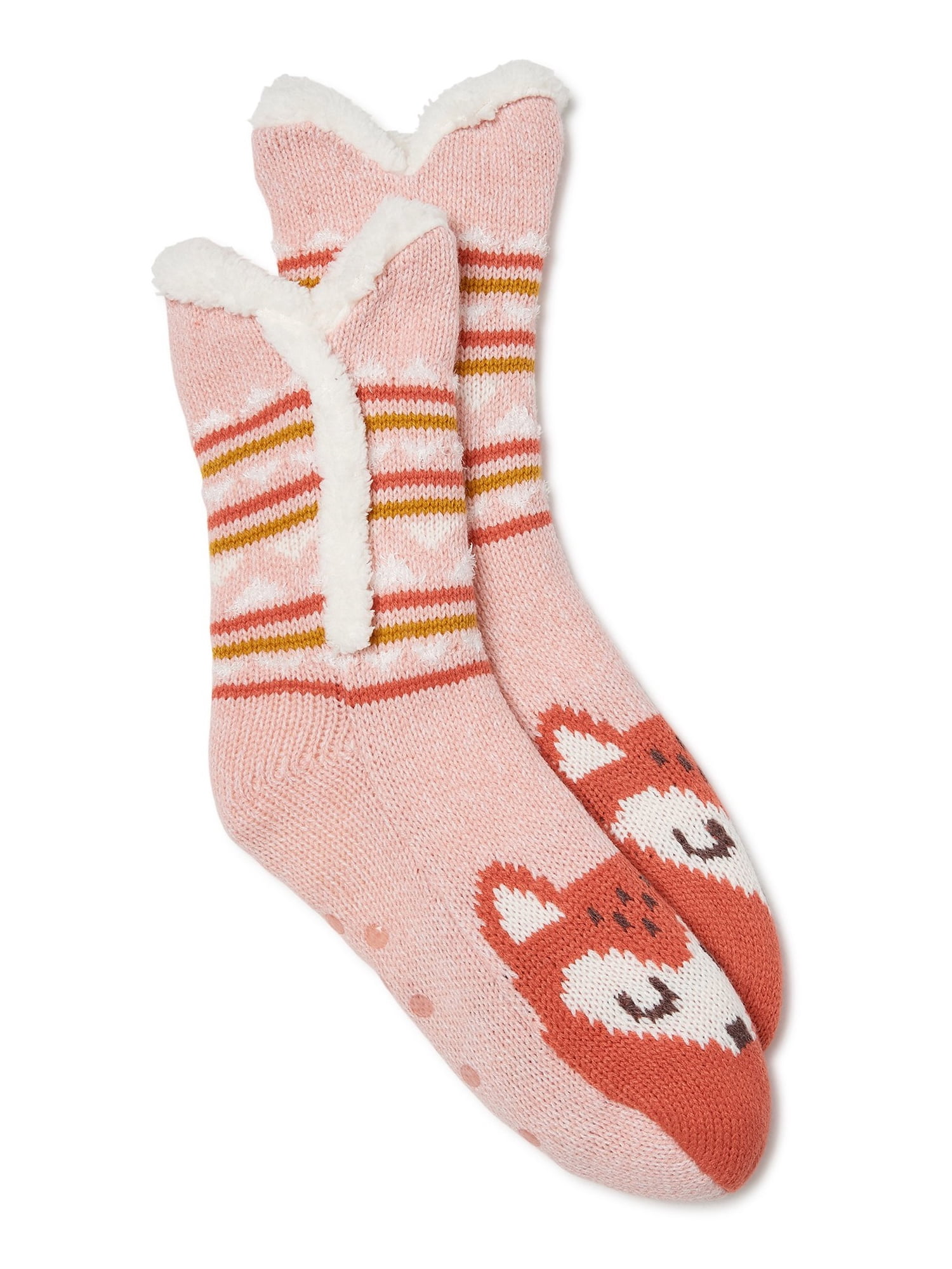 Secret Treasures Women's Fox Colossal Cozy Slipper Socks, 1-Pack