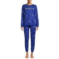 thumbnail image 1 of Secret Treasures Women's Hacci Fleece Long Sleeve Top and Joggers, 2-Piece Pajama Set, 1 of 5