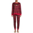 thumbnail image 1 of Secret Treasures Women's Hacci Fleece Long Sleeve Top and Joggers, 2-Piece Pajama Set, 1 of 5