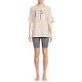 thumbnail image 1 of Secret Treasures Women’s Kind T-Shirt and Bike Shorts Set, 2-Piece, 1 of 5