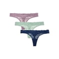 thumbnail image 1 of Secret Treasures Women's Lace Thong Panties, 3-Pack, 1 of 4