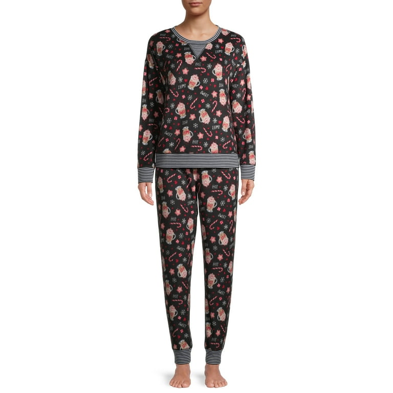 Secret Treasures Women s Long Sleeve Cuffed Jogger Set Walmart