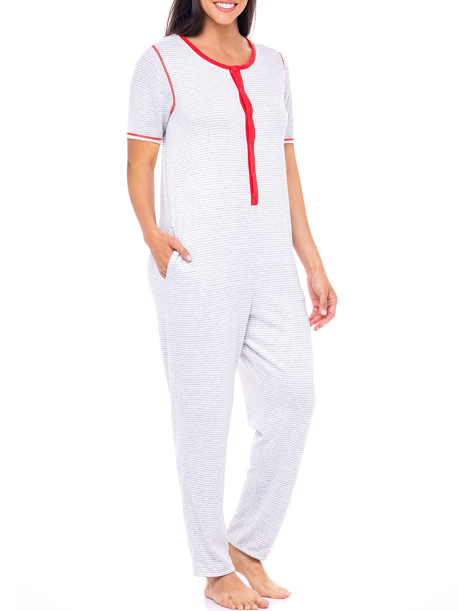 Secret Treasures Women's Maternity Henley Nursing Romper