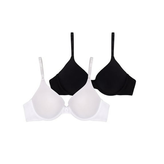 Secret Treasures Women's Matte Tailored T-Shirt Bra, 2 Pack