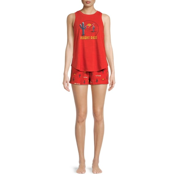 Secret Treasures Women's Muscle Tank Top and Shorts Pajama Set, 2-Piece
