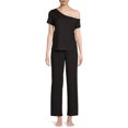 thumbnail image 1 of Secret Treasures Women's Off The Shoulder Tee and Pants Lounge Set, 2-Piece, 1 of 5