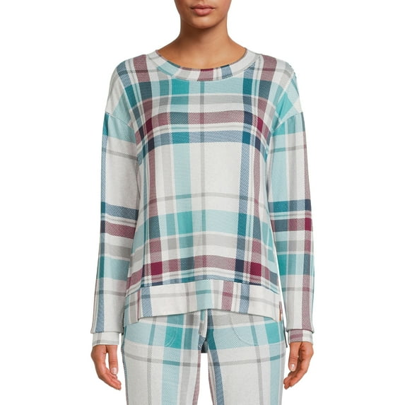 Secret Treasures Women's Plaid Hacci Sleep Top