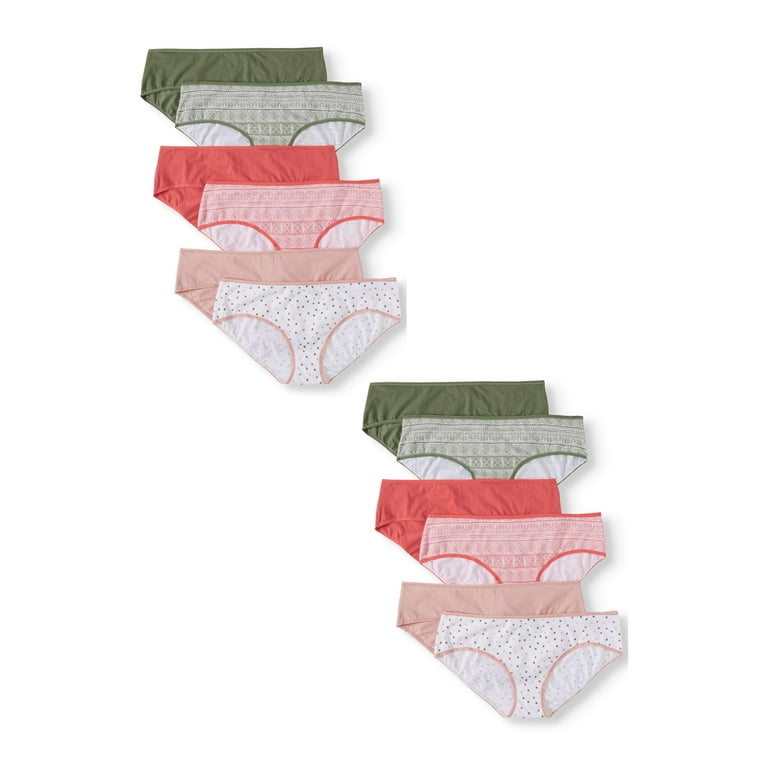 Secret Treasures Full Figure Hipster Panties 12 Pair Size 2x Cotton Stretch  for sale online