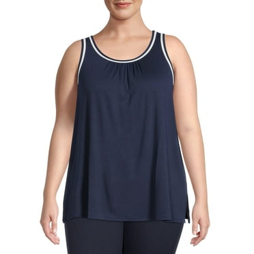 Secret Treasures Women's Plus Size Shirred Sleep Tank Top