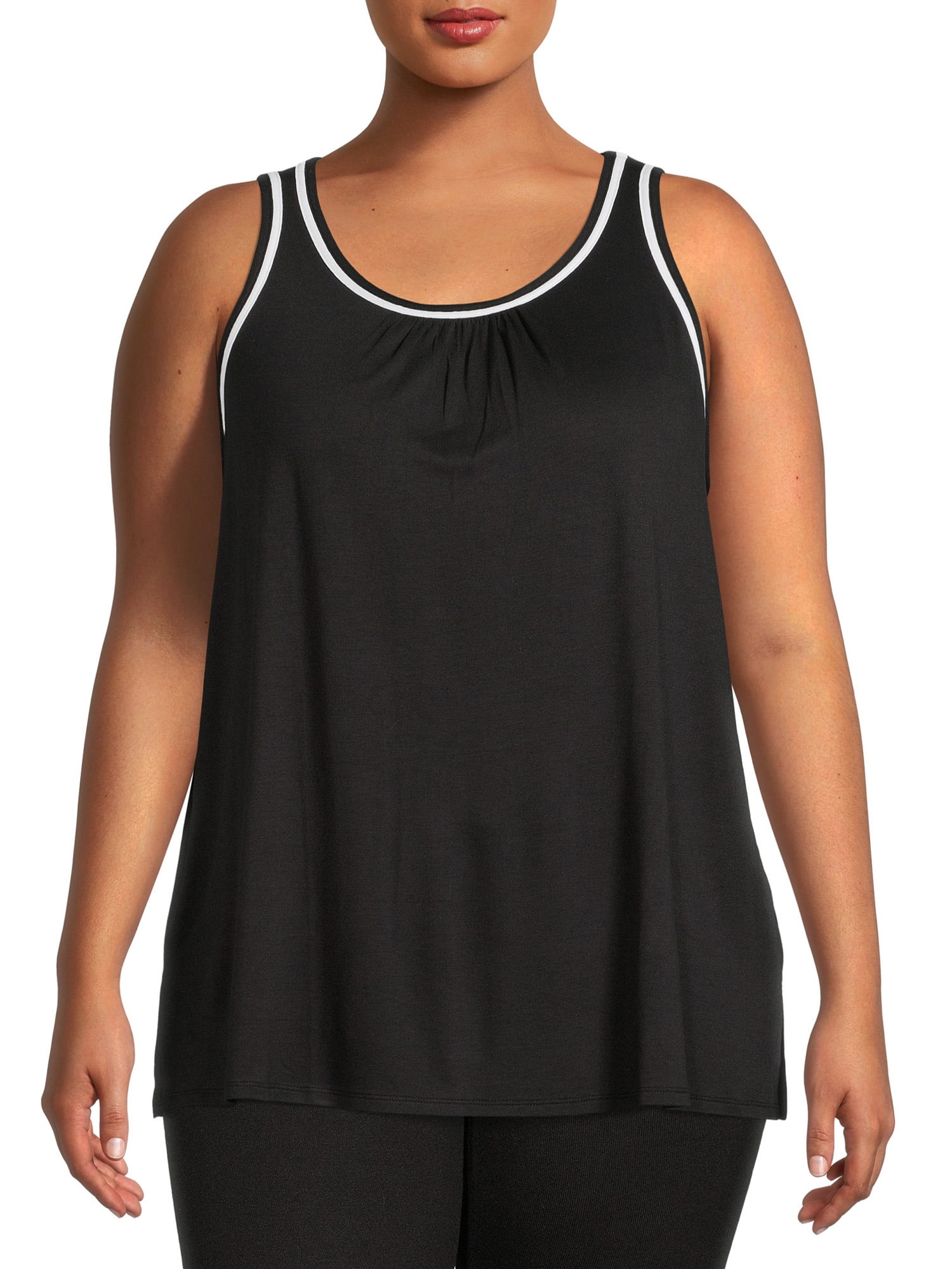 Secret Treasures Women s Plus Size Shirred Sleep Tank Top