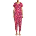 thumbnail image 1 of Secret Treasures Women's Plus Size Short Sleeve T-Shirt and Joggers Pajama Set, 1 of 6