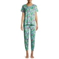 thumbnail image 1 of Secret Treasures Women's Plus Size Short Sleeve T-Shirt and Joggers Pajama Set, 1 of 6