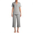thumbnail image 1 of Secret Treasures Women's Plus Traditional Short Sleeve Notch Collar Pajamas Set, 1 of 6